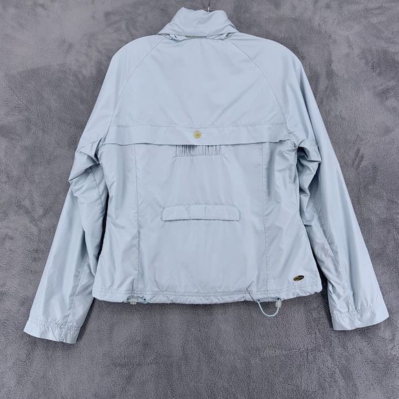 Adidas Clima365 Jacket Light Blue Full Zip Hood in Collar Vented Womens Small - Picture 5 of 12